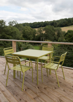 4 Seat Florence Dining Set - Green table and 4 chairs